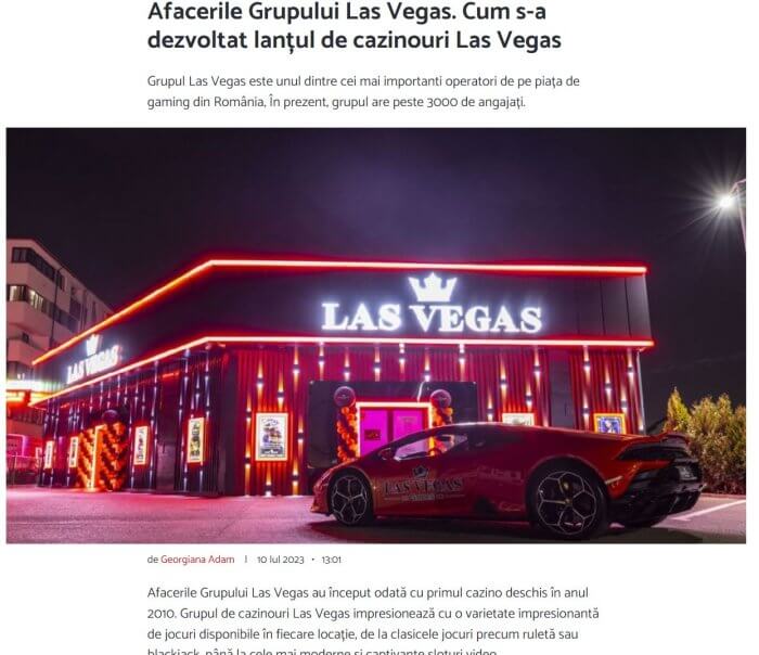 Grupul Las Vegas Games, cazinouri land based, sali de jocuri